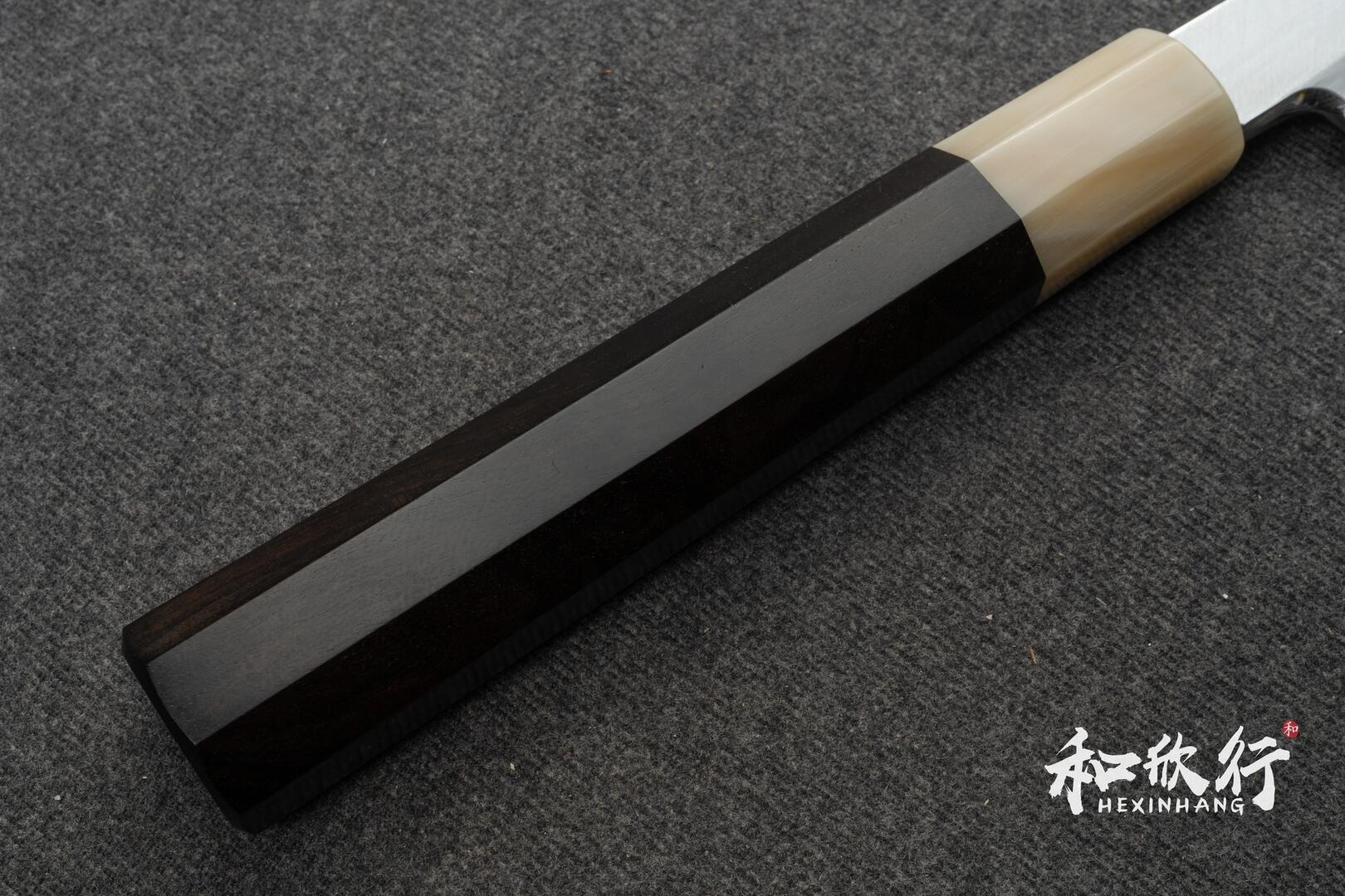 高橋楠Takahashikusu 一刀齋虎徹作鬼反青二鋼本霞｜勘所型切付柳刃系列